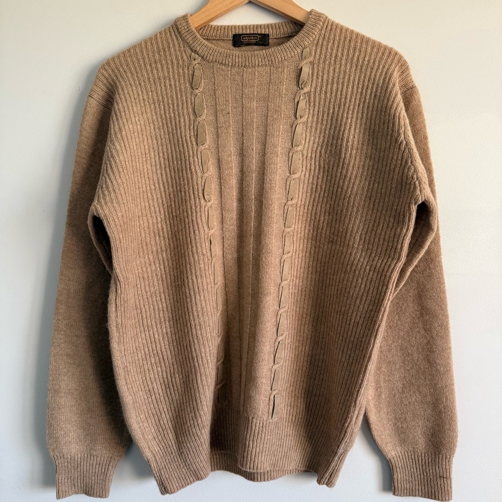 Vintage Aramis Beige Knit Sweater